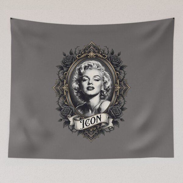 Item preview, Iconic B&W Portrait Sketch Art-17 designed and sold by AlexSande.