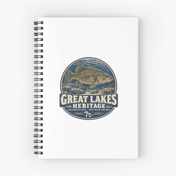 Item preview, Vintage Great Lakes Heritage Smallmouth Bass Emblem designed and sold by NobleCast .