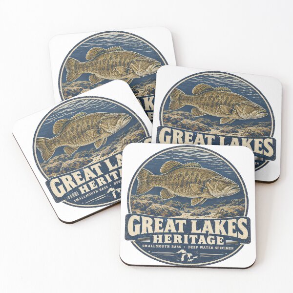 Item preview, Vintage Great Lakes Heritage Smallmouth Bass Emblem designed and sold by NobleCast .