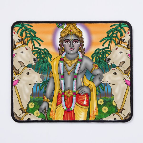 Item preview, Lord Krishna Digital Drawing | Hindu Deity Artwork designed and sold by Harshit_Digital_Arts.