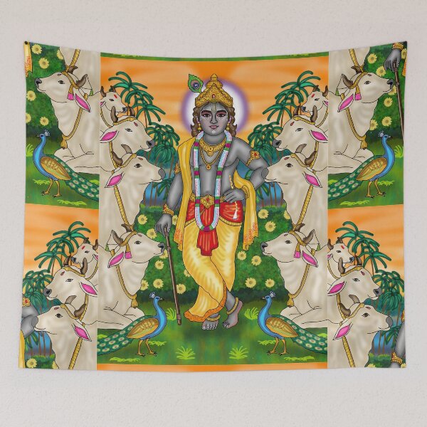 Item preview, Lord Krishna Digital Drawing | Hindu Deity Artwork designed and sold by Harshit_Digital_Arts.