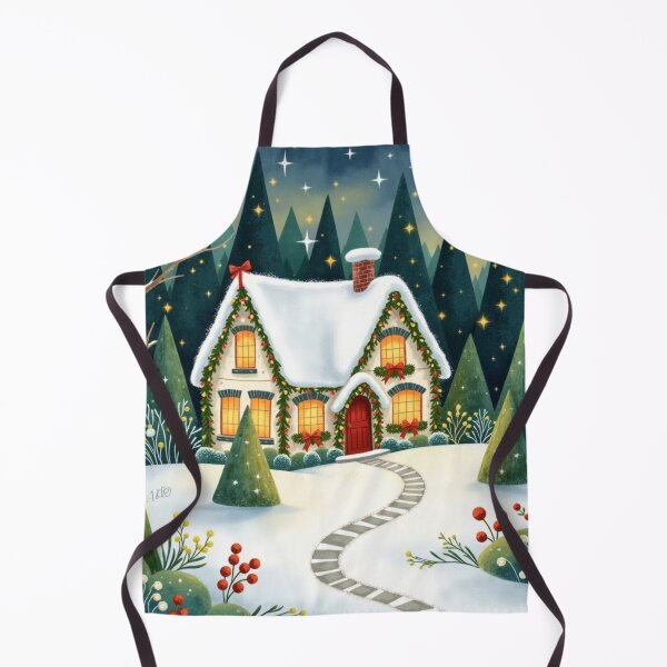 Item preview, Starlight Christmas Cottage designed and sold by Dream Bloom Gallery.