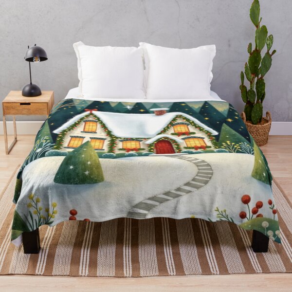 Item preview, Starlight Christmas Cottage designed and sold by Dream Bloom Gallery.