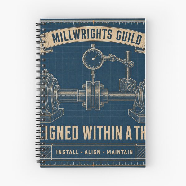 Item preview, Aligned Within A Thou Millwright Blueprint Badge designed and sold by BoosterShop.