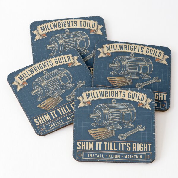 Item preview, Shim It Till It's Right Millwright Blueprint Emblem designed and sold by BoosterShop.