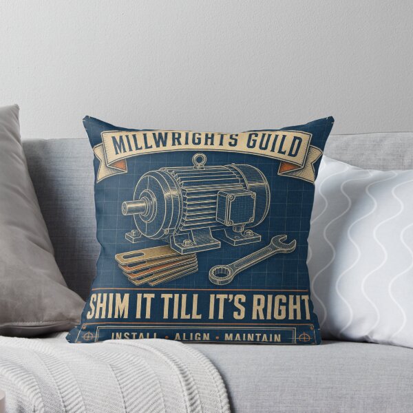 Item preview, Shim It Till It's Right Millwright Blueprint Emblem designed and sold by BoosterShop.