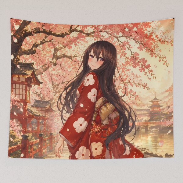 Item preview, Mio Dororo Cherry Blossom Kimono Garden designed and sold by mildaclairmo.