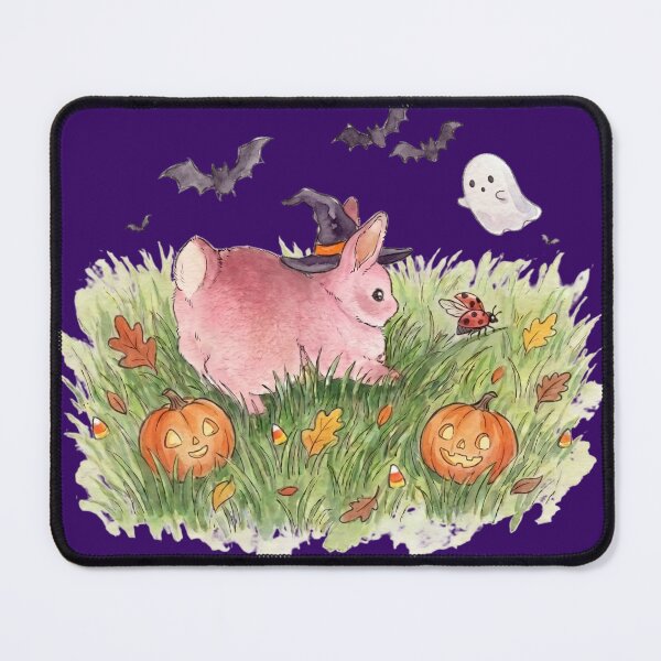 Item preview, Cute Pink Witch Bunny with Halloween Pumpkins designed and sold by Merli7.