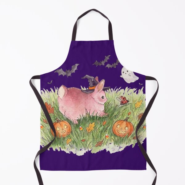 Item preview, Cute Pink Witch Bunny with Halloween Pumpkins designed and sold by Merli7.