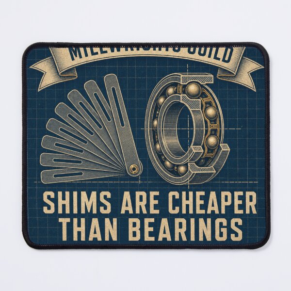 Item preview, Shims Are Cheaper Than Bearings Millwright Blueprint designed and sold by BoosterShop.