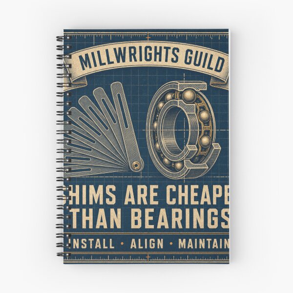 Item preview, Shims Are Cheaper Than Bearings Millwright Blueprint designed and sold by BoosterShop.