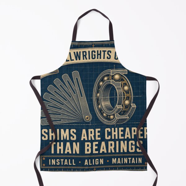 Item preview, Shims Are Cheaper Than Bearings Millwright Blueprint designed and sold by BoosterShop.