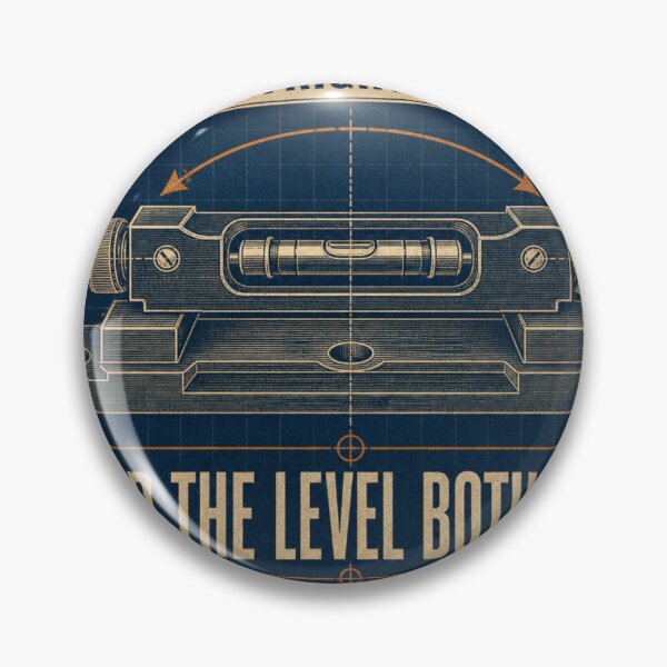 Item preview, Read The Level Both Ways Precision Level Millwright Badge designed and sold by BoosterShop.