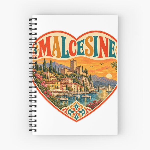 Item preview, Retro Malcesine Italy - Vintage Travel Souvenir Heart designed and sold by VisualArtsOasis.