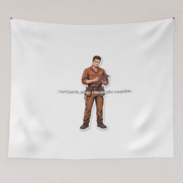 Item preview, Sassy Aircraft Mechanic with Smirk designed and sold by NiftyWrx.