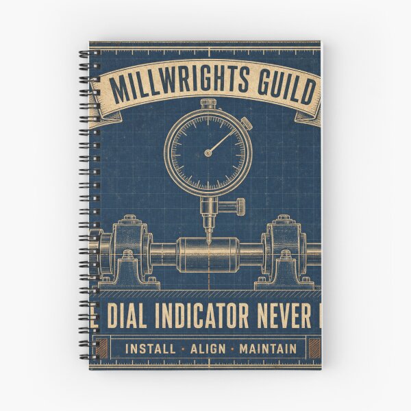 Item preview, The Dial Indicator Never Lies Millwright Blueprint Badge designed and sold by BoosterShop.