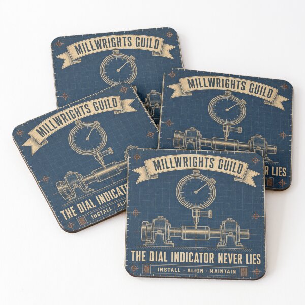 Item preview, The Dial Indicator Never Lies Millwright Blueprint Badge designed and sold by BoosterShop.