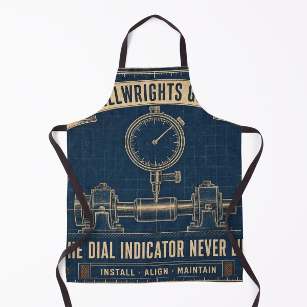 Item preview, The Dial Indicator Never Lies Millwright Blueprint Badge designed and sold by BoosterShop.
