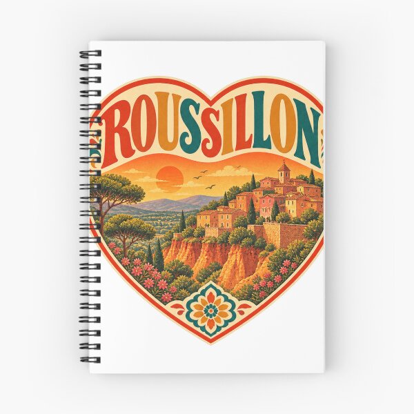 Item preview, Roussillon Souvenir Heart Design - Vintage France Travel Art designed and sold by VisualArtsOasis.