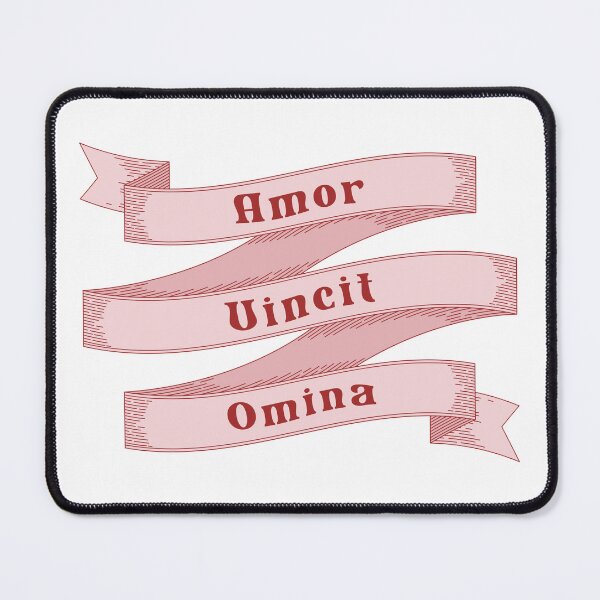 Item preview, Amor Vincit Omnia Love Conquers All Vintage Ribbon Romance Latin Quote designed and sold by HYPNK.