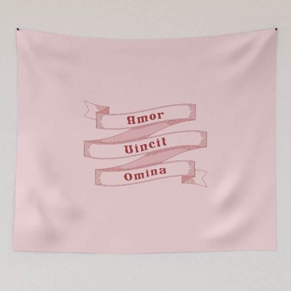 Item preview, Amor Vincit Omnia Love Conquers All Vintage Ribbon Romance Latin Quote designed and sold by HYPNK.