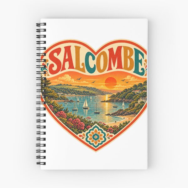 Item preview, Vintage Salcombe Heart - Retro England Travel Souvenir designed and sold by VisualArtsOasis.