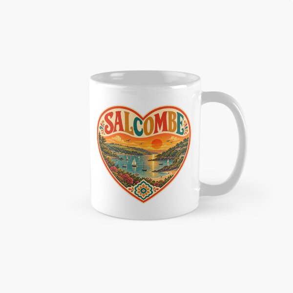 Item preview, Vintage Salcombe Heart - Retro England Travel Souvenir designed and sold by VisualArtsOasis.