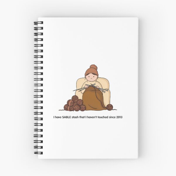 Item preview, Minimalist Knitter with Yarn Stash Quote designed and sold by NiftyWrx.