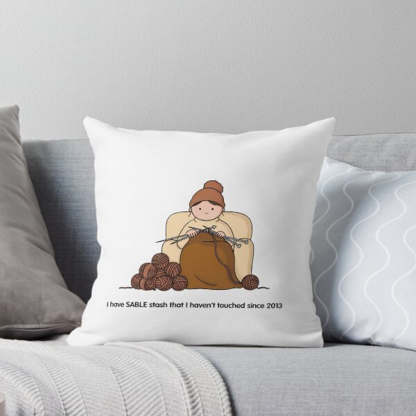 Item preview, Minimalist Knitter with Yarn Stash Quote designed and sold by NiftyWrx.