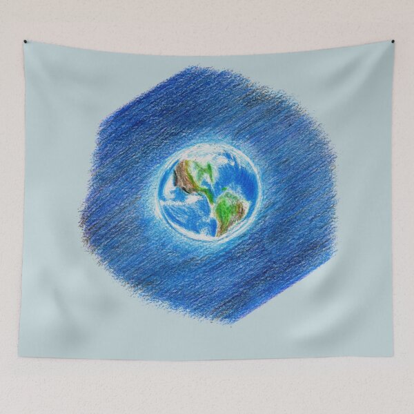 Item preview, Our Blue Planet — Hand-Drawn Earth Illustration designed and sold by Julia N.
