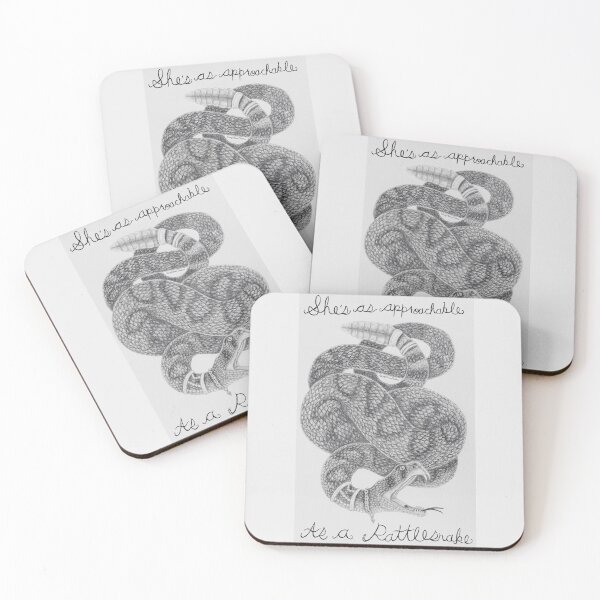 Item preview, She's as approachable as a Rattlesnake pencil drawing designed and sold by WolfRaven Creations.