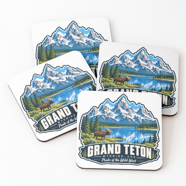 Item preview, Grand Teton Wyoming USA Peaks Of The Wild West National Park Travel Souvenir designed and sold by Simsimah26Parks.