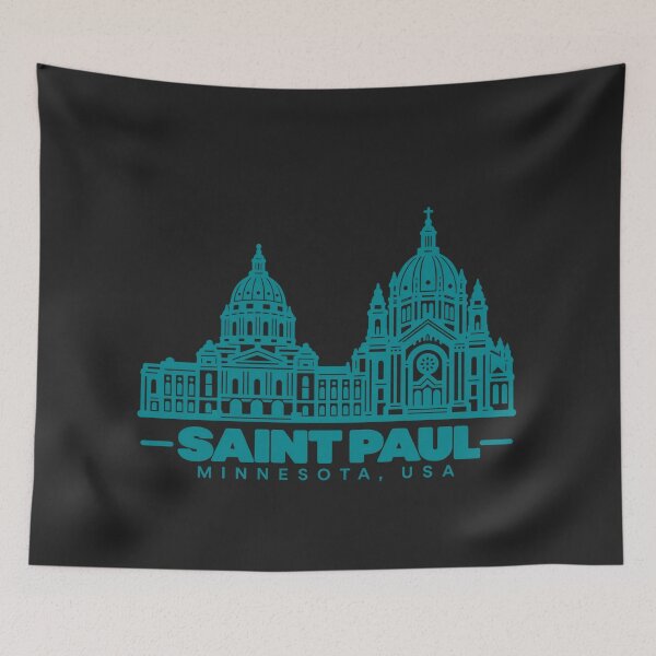 Item preview, Saint Paul Minnesota USA Line Art Landmark Poster designed and sold by CMYKStudio.