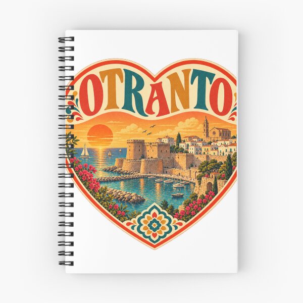 Item preview, Vintage Otranto Heart - Retro Italy Travel Souvenir designed and sold by VisualArtsOasis.