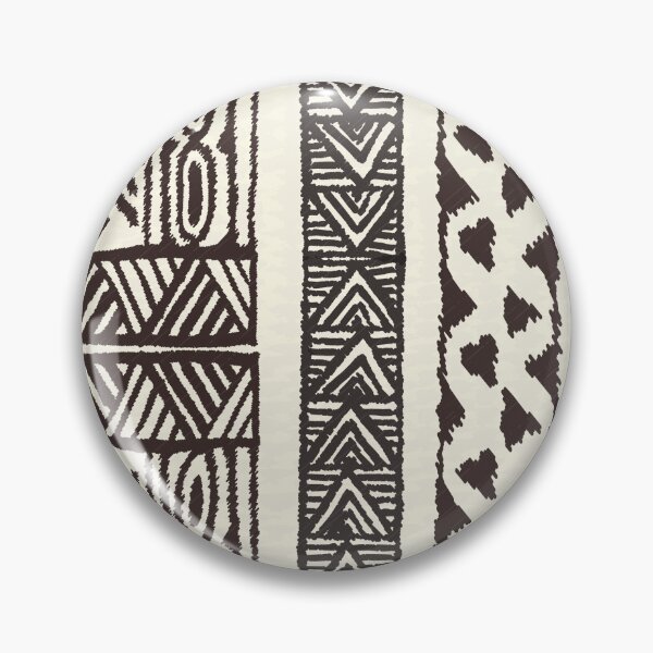 Item preview, Kapa cloth inspired IKAT rustic bold colorful boho hand-drawn geometric pattern designed and sold by Goddessart.