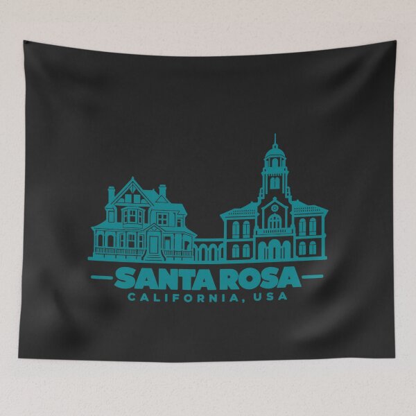 Item preview, Santa Rosa California USA Line Art Landmark Poster designed and sold by CMYKStudio.