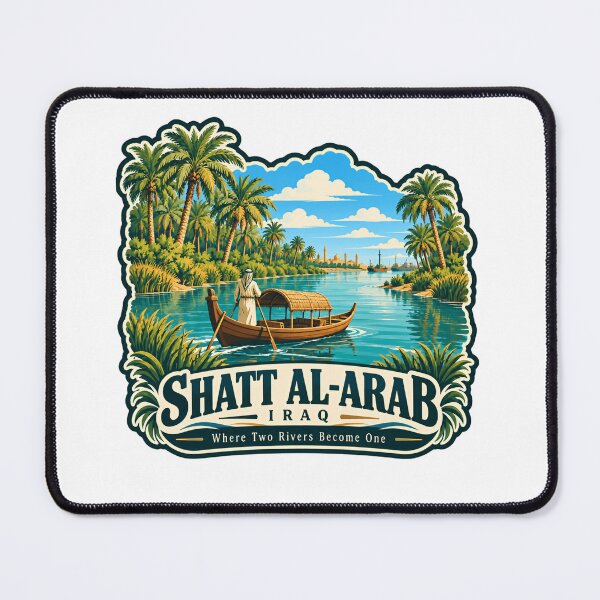 Item preview, Shatt Al-Arab Iraq Where Two Rivers Become One Iraqi River Travel Middle East designed and sold by RetroMini2026.