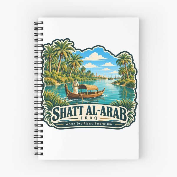 Item preview, Shatt Al-Arab Iraq Where Two Rivers Become One Iraqi River Travel Middle East designed and sold by RetroMini2026.