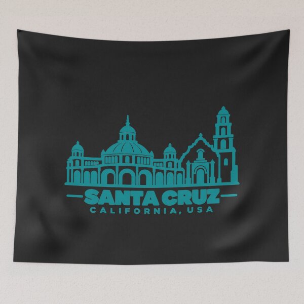 Item preview, Santa Cruz California USA Line Art Coastline Poster designed and sold by CMYKStudio.