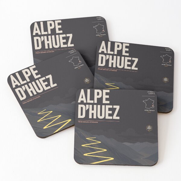 Item preview, Alpe d’Huez Cycling Poster – French Alps | THE RIDE Dark designed and sold by gimbri.
