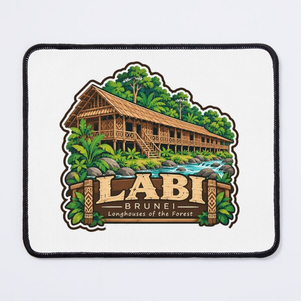 Item preview, Labi Brunei Longhouses Of The Forest Travel Destination Southeast Asia Culture designed and sold by RetroMini2026.