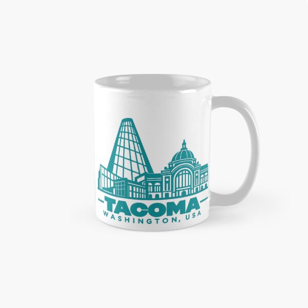 Item preview, Tacoma Washington USA Line Art Coastline Poster designed and sold by CMYKStudio.