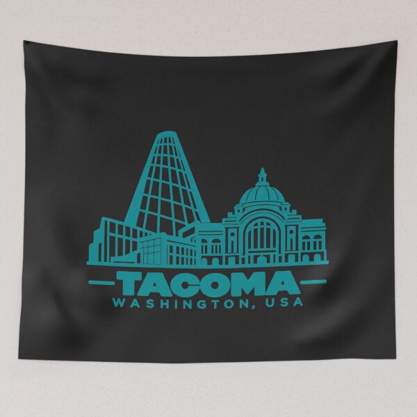 Item preview, Tacoma Washington USA Line Art Coastline Poster designed and sold by CMYKStudio.