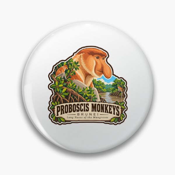 Item preview, Proboscis Monkeys Brunei Long Noses Of The Mangroves Wildlife Primates designed and sold by RetroMini2026.