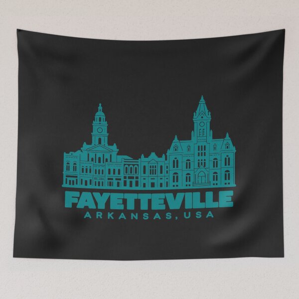 Item preview, Fayetteville Arkansas USA Line Art Landmark Poster designed and sold by CMYKStudio.