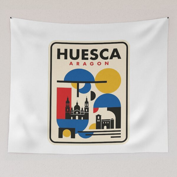 Item preview, Retro Huesca Bauhaus Geometric Skyline designed and sold by k3rstman1.