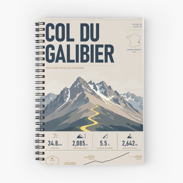 Item preview, Col du Galibier Cycling Poster – French Alps | THE RIDE Light designed and sold by gimbri.