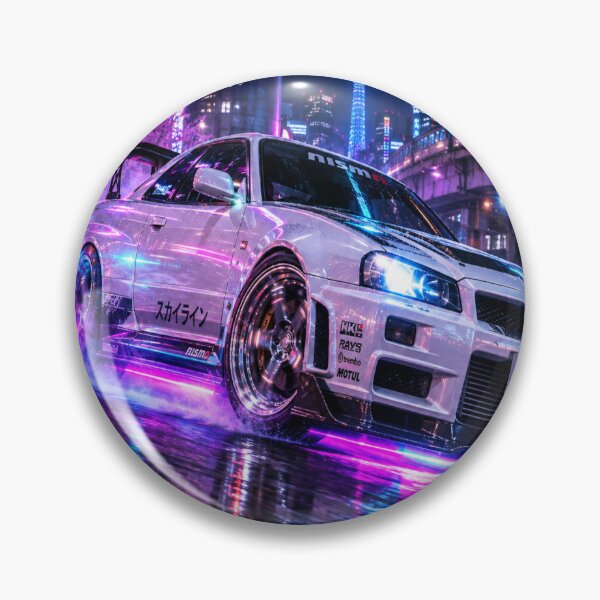 Item preview, Nissan Skyline R34 Cyberpunk Neon designed and sold by JMAVILA ART.