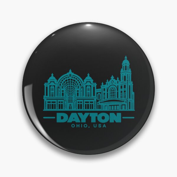 Item preview, Dayton Ohio USA Line Art Landmark Poster designed and sold by CMYKStudio.