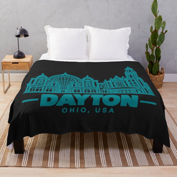 Aperçu de l'œuvre Affiche de monument de Dayton, Ohio, États-Unis (dessin au trait) créée et vendue par CMYKStudio.
